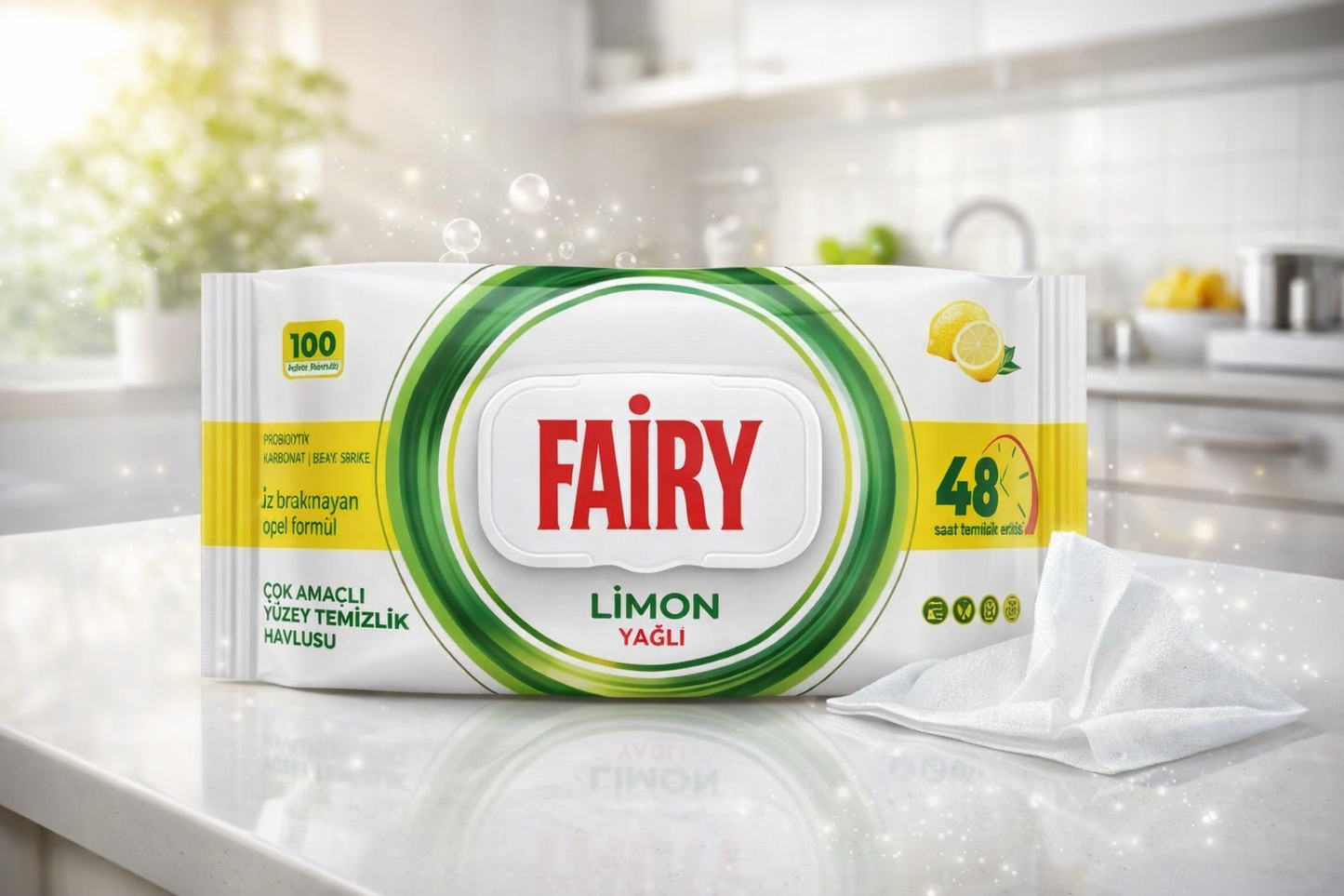 Fairy mitrās salvetes