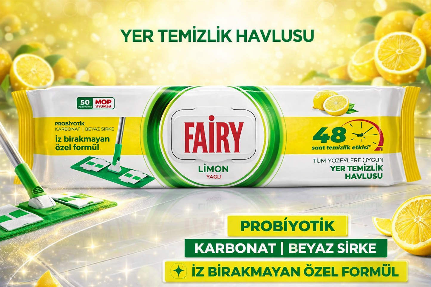 Fairy grīdas tīrīšanas salvetes