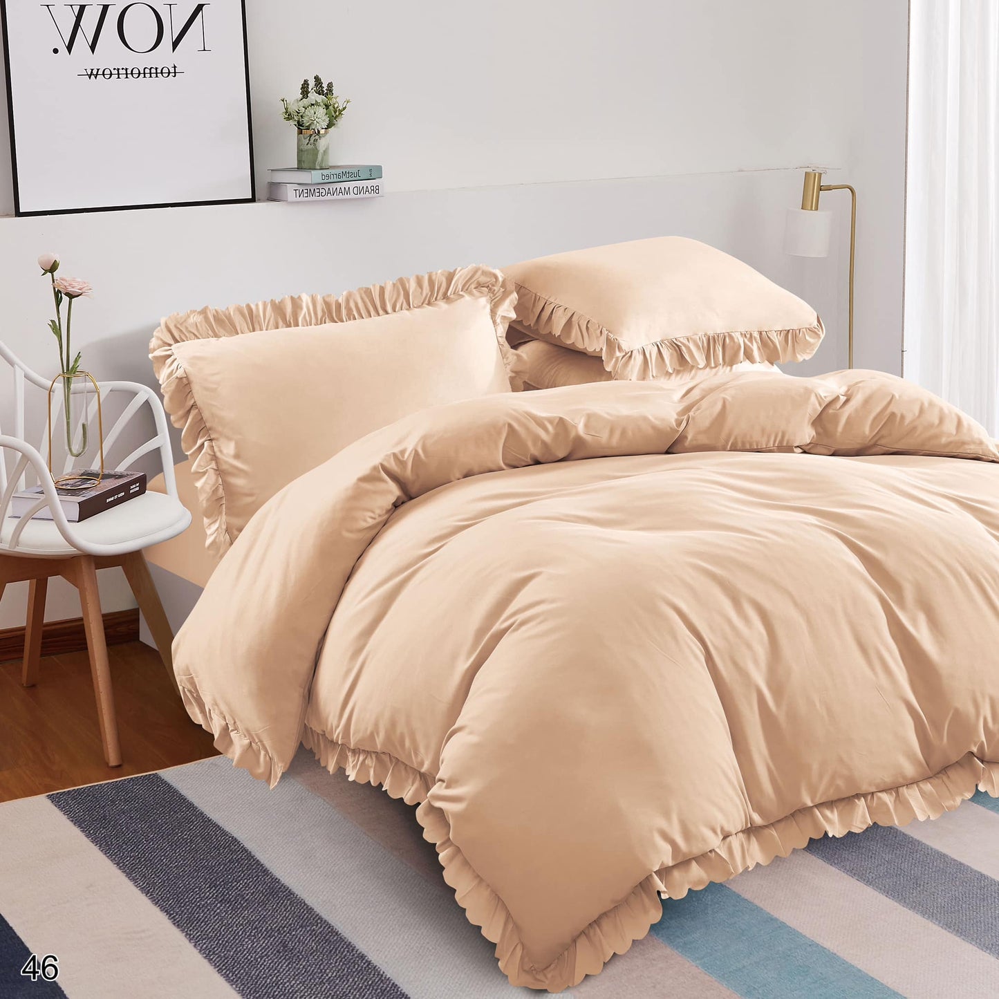 Vienkrāsaina gultas veļa 200*220 (bez palaga)