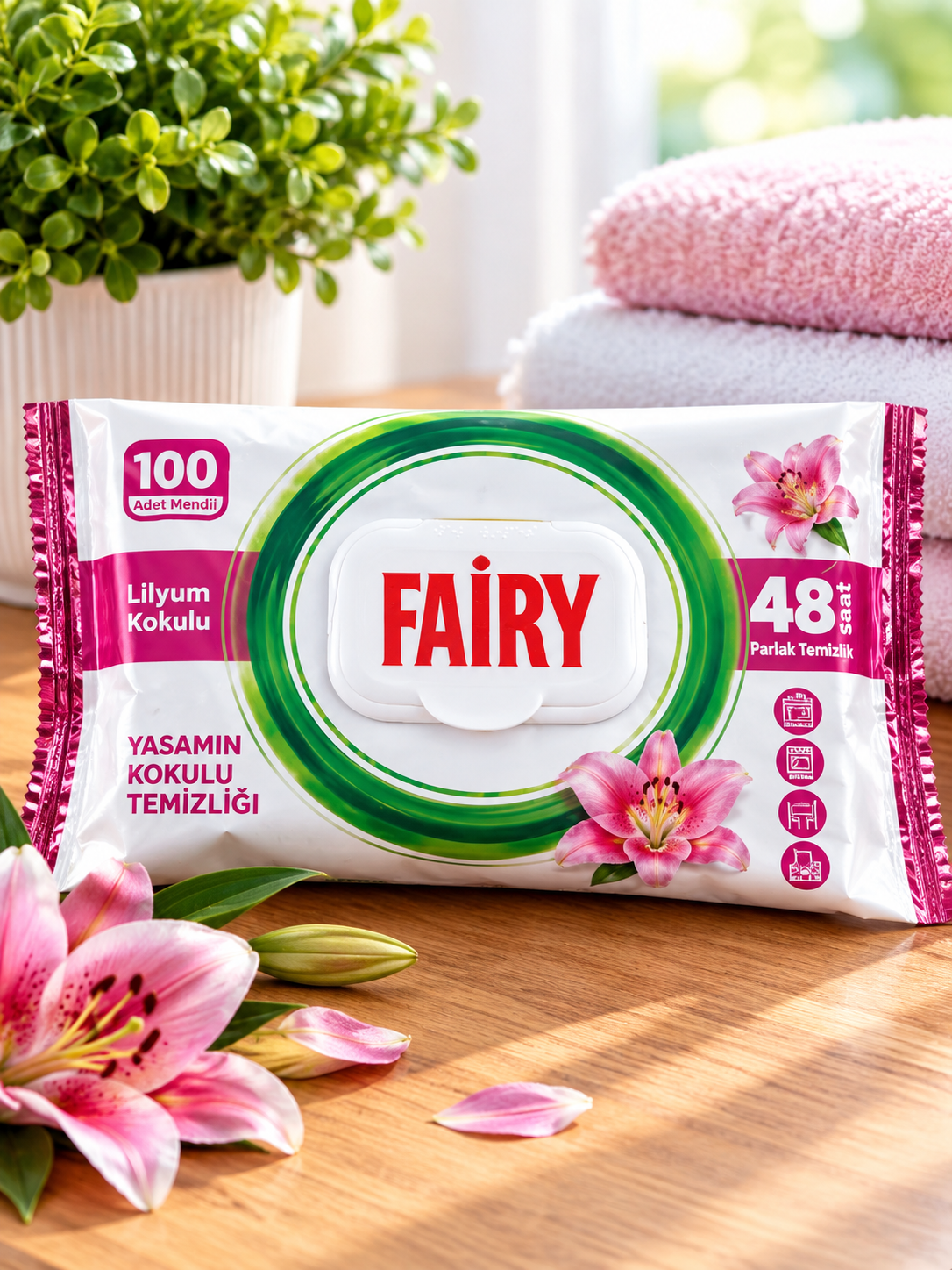Fairy mitrās salvetes