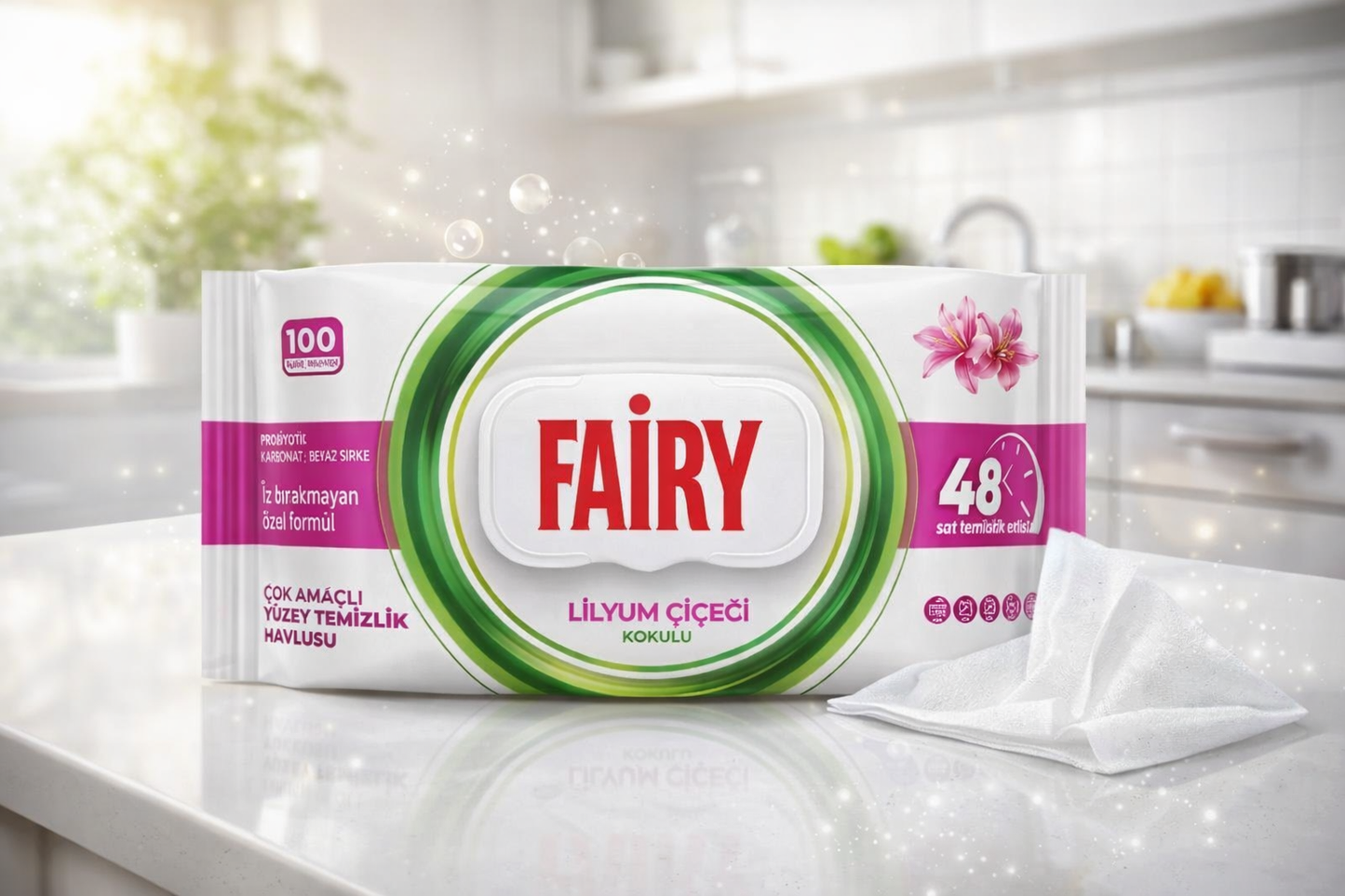 Fairy mitrās salvetes