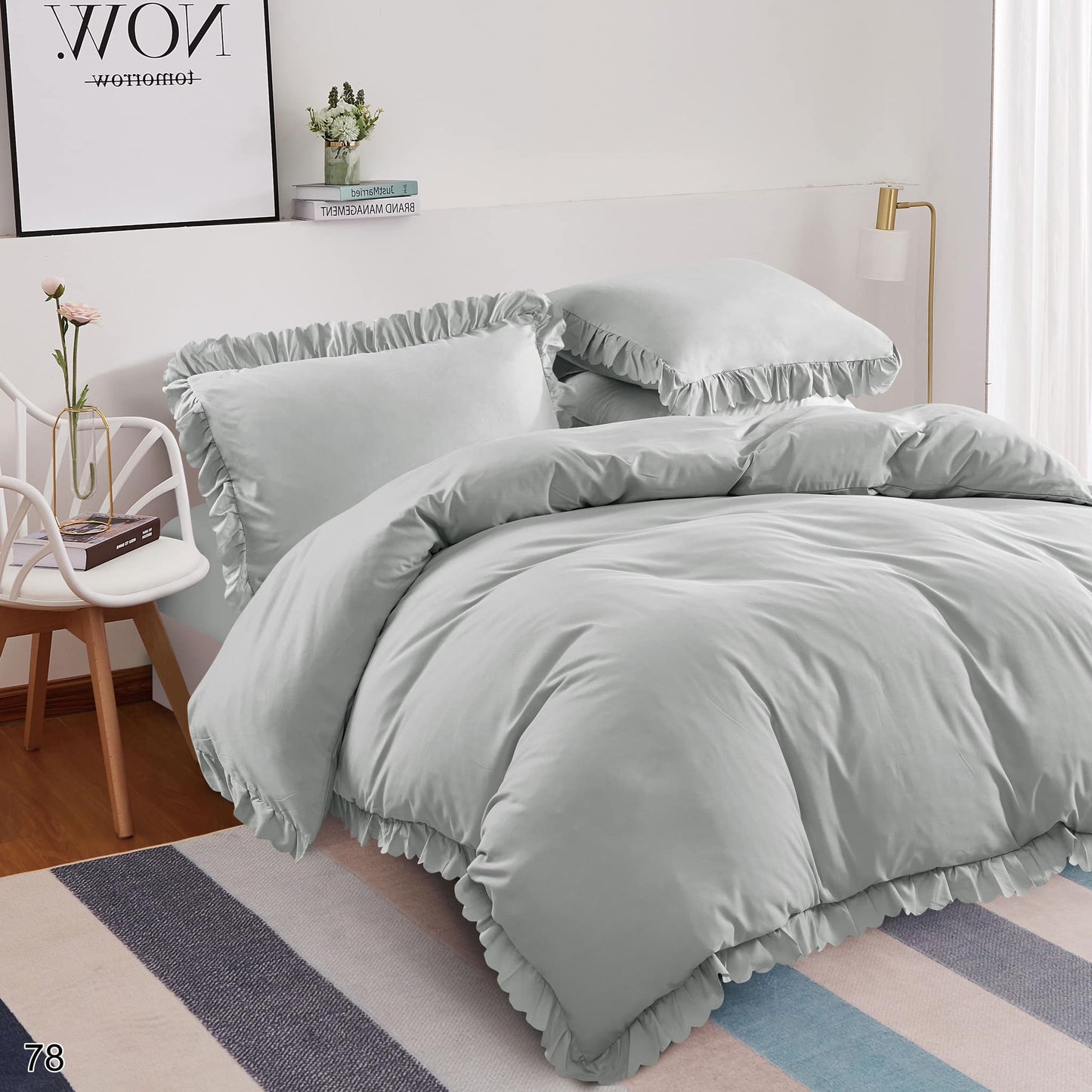 Vienkrāsaina gultas veļa 200*220 (bez palaga)