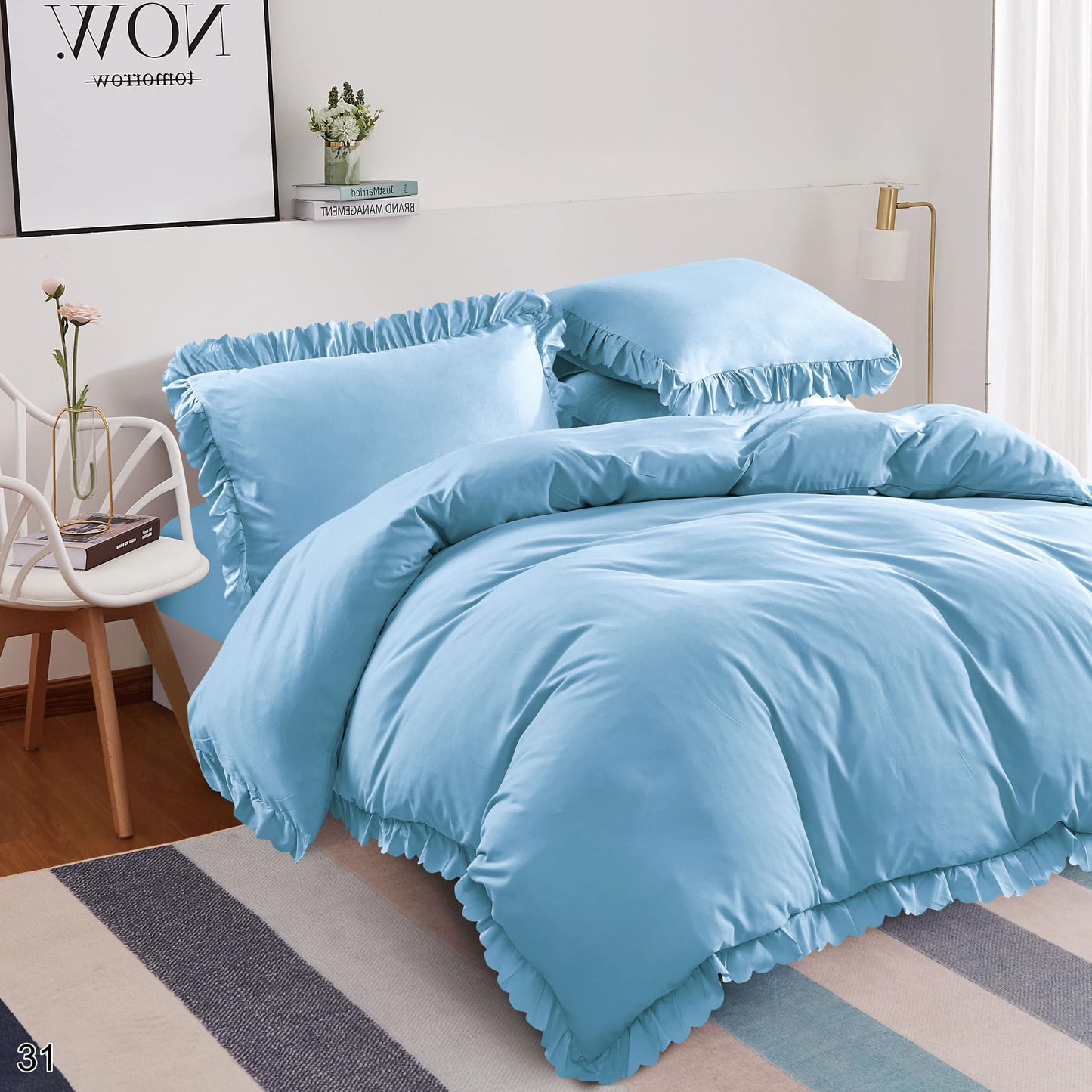 Vienkrāsaina gultas veļa 160*200 (bez palaga)