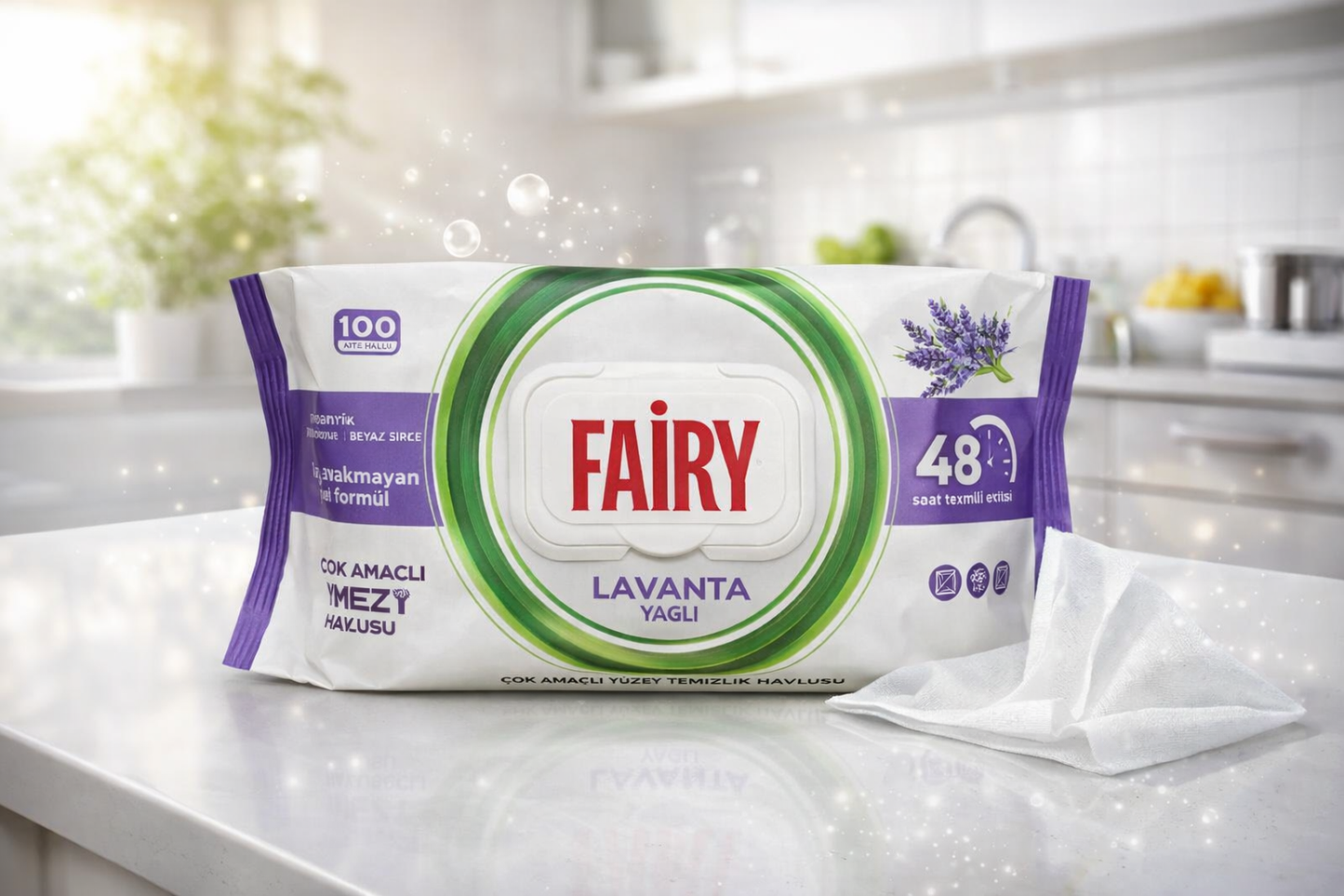 Fairy mitrās salvetes