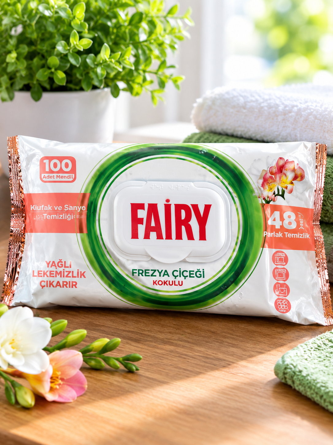 Fairy mitrās salvetes
