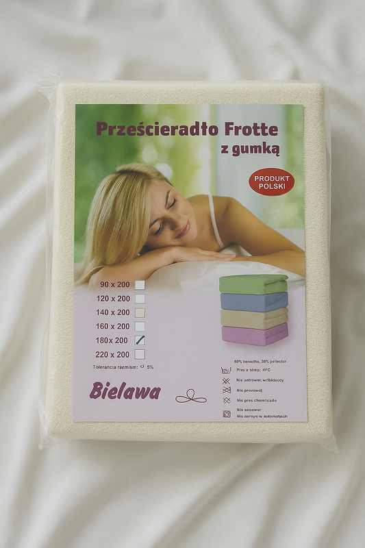Frotē palags ar gumiju 180*200